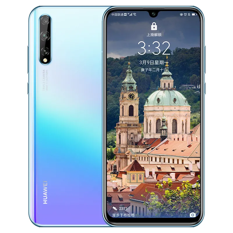 Téléphone portable d'origine Huawei Enjoy 10S 4G LTE 6 Go de RAM 64 Go de 128 Go de ROM Kirin 710F Octa Core 48.0MP 4000mAh Android 6.3" OLED Full Screen Fingerprint ID Smart Mobile Phone