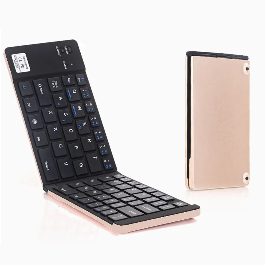 F66 Folding Mini Bluetooth Keyboard Metal Wireless Key Android Phone