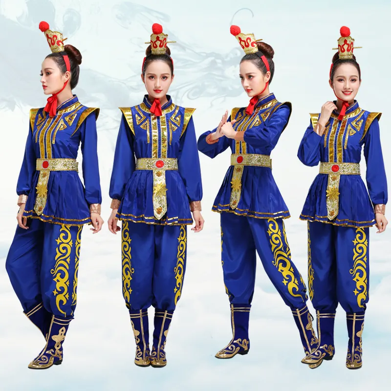 Vêtements de théâtre chinois pour femmes, vêtements de danse classique, bleu d'opéra, costume Hua mulan, Festival, Cosplay, vêtements de scène, actrice