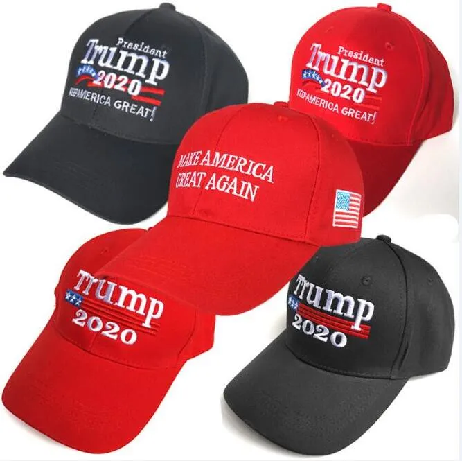 2019 Heiße Verkäufe Donald Trump 2020 Baseballkappe „Make America Great Again“-Hut-Stickerei Keep America Great-Hut Republikanische Präsident Trump-Kappen