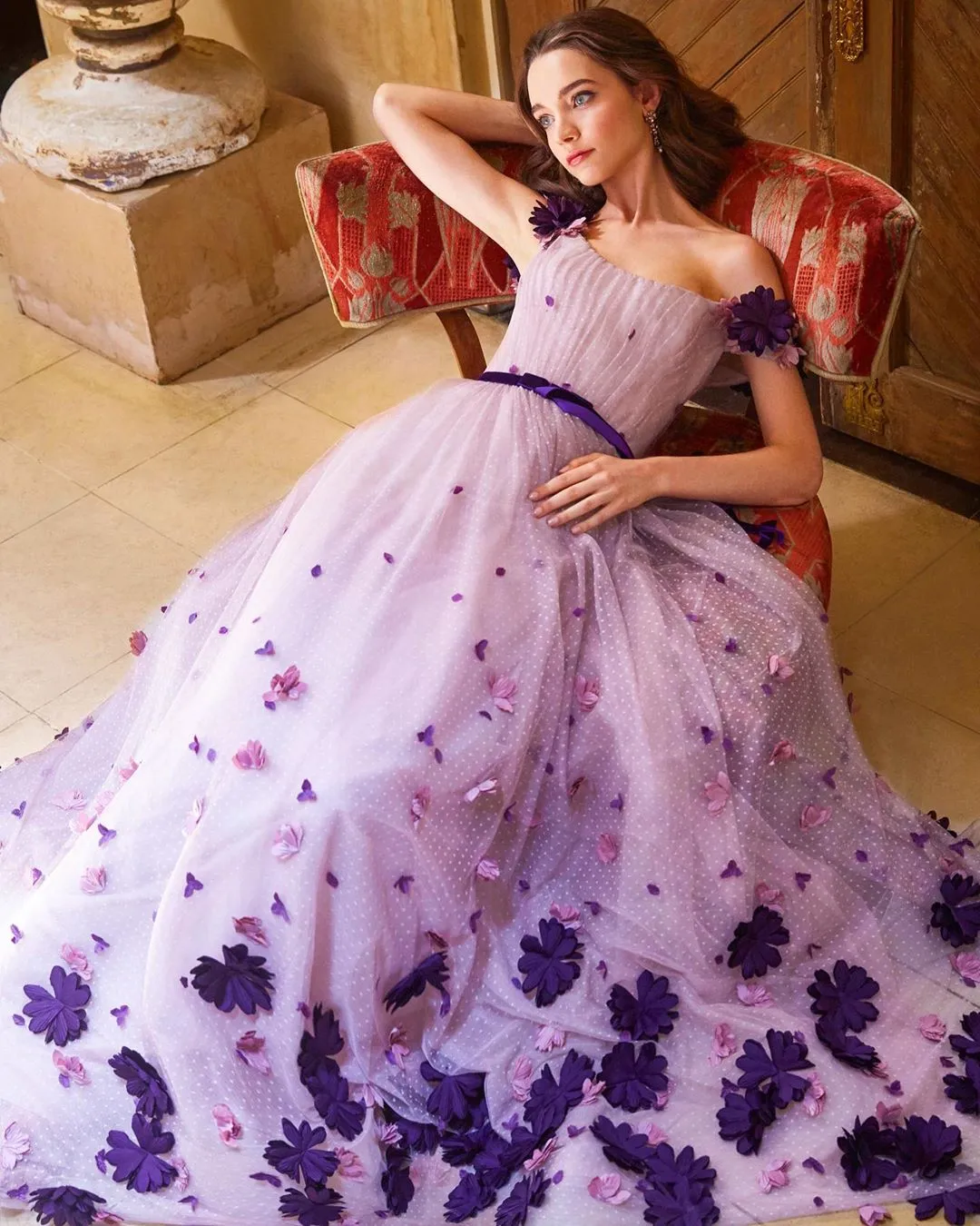Lilac 3D Floral Appliqued Prom Dress: Off-Shoulder A-Line Gown. Shop Plus  Size Evening Gowns Today! from Dhgate Prom Dresses - price 292.45