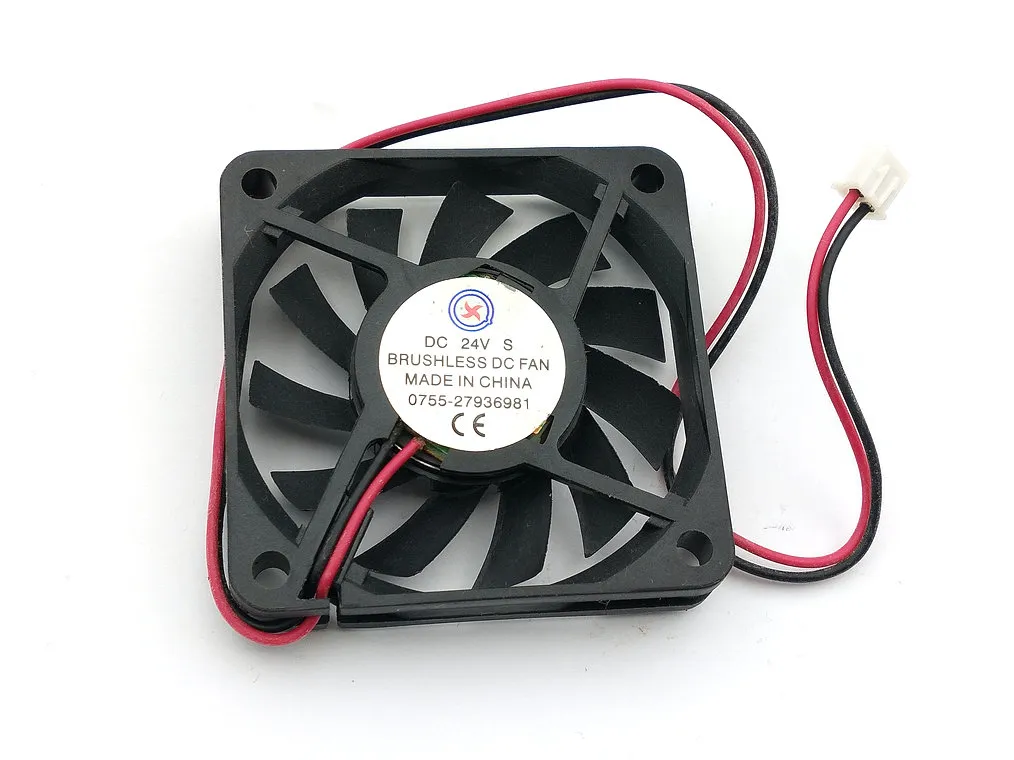 10 pcs Brushless DC Cooling Fan 6010S (60mmx60x10mm) 24V 2 Wire