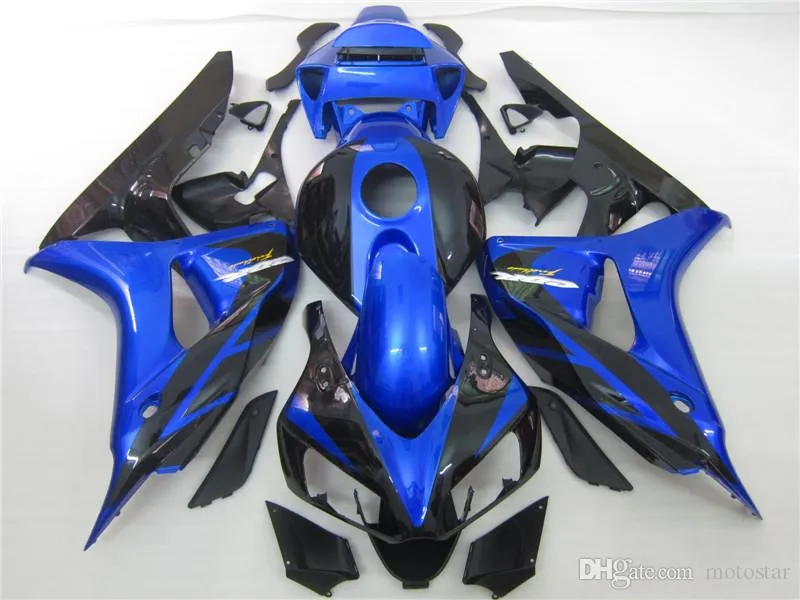 Kit carenatura in plastica per stampaggio ad iniezione per carene HONDA CBR1000RR 06 07 blu nero CBR1000RR 2006 2007 OT07