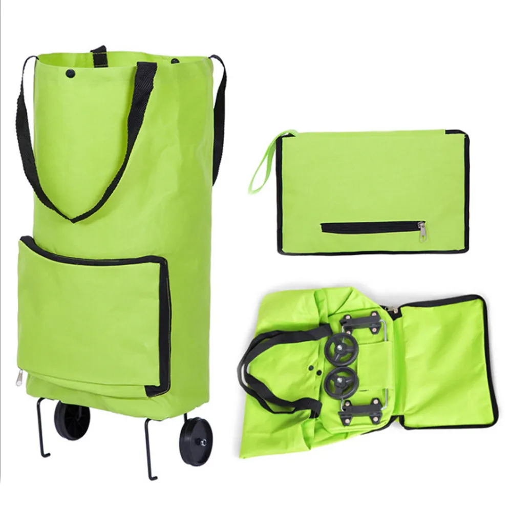 Ruote leggere Borsa per la spesa pieghevole Carrello per bagagli Traval Home 20L Borsa per rimorchiatore piegata Borsa per trolley Borse per borse QQA412