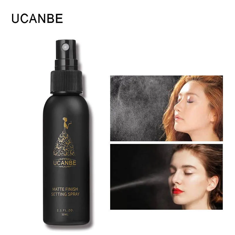 UCANBE Makeup Setting Spray 50ML Matte Finish Bottle Setting Spray Oil-control Natural Long Lasting Make Up Fix Foundation Spray 60 pcs/lot