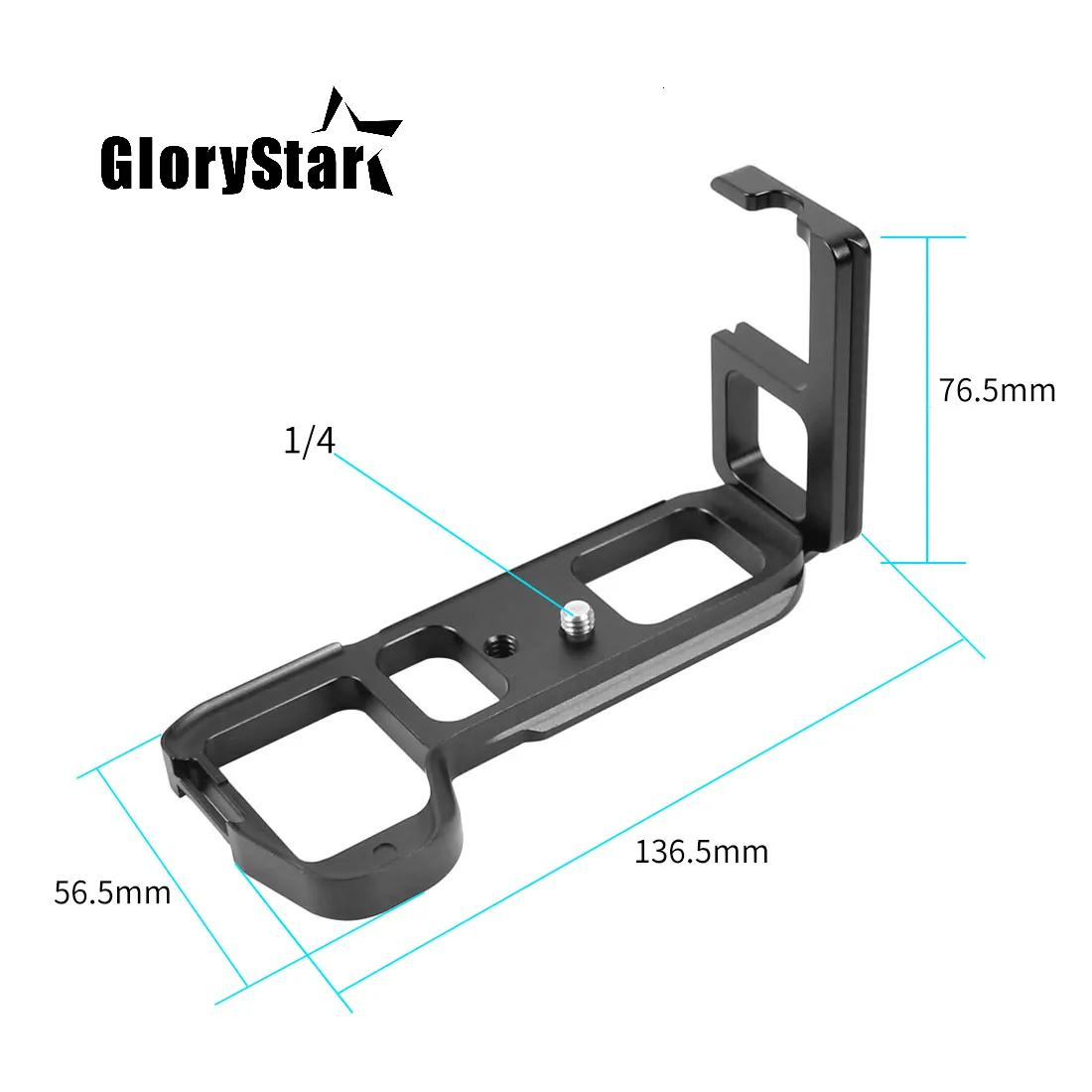 Glorystar LB-A7M2 L Type Plaque de sortie rapide verticale L Support LB-A7 II Hand Grip spécifiquement pour Sony A72 A7m2 A7R2 A7II