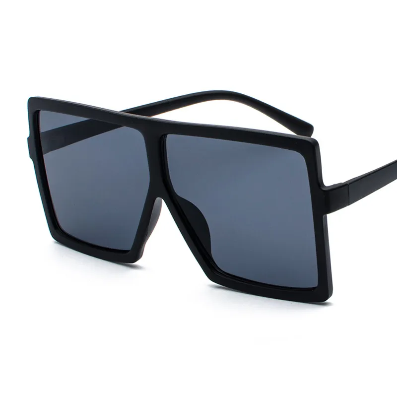 Wholesale-oversized Square Sunglasses mulheres vintage marca designer gradiente lente tonalidades sol grande quadro preto óculos