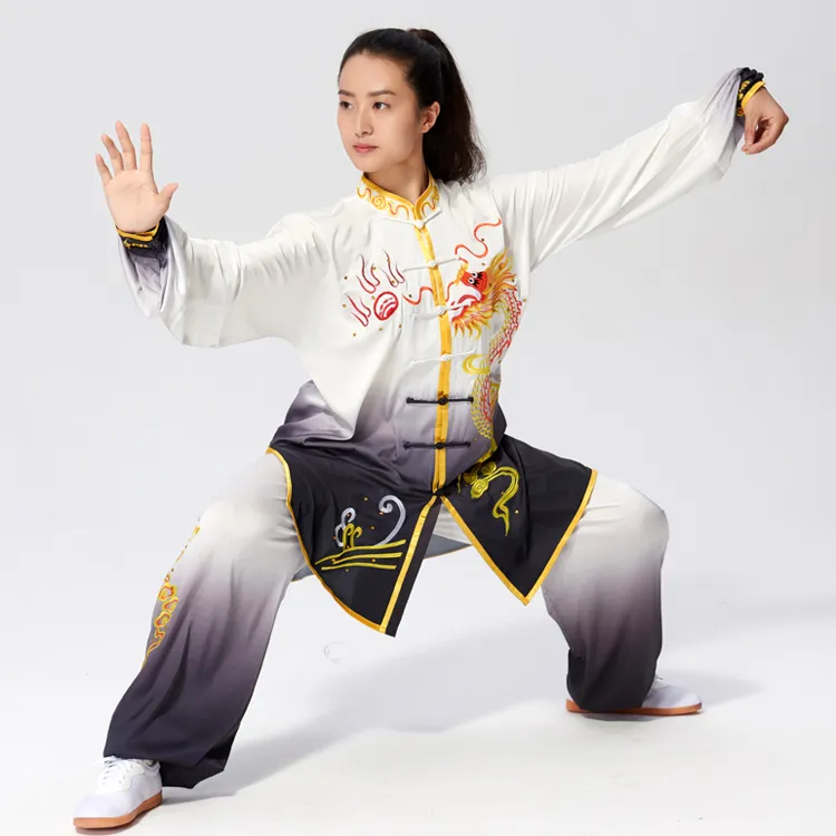 Embroidered Chinese Tai Chi Kungfu Uniform For Men, Women, Girls