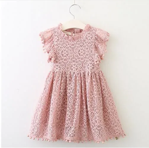 Bear Leader Girls Dress 2019 Ny sommar varumärke Tjejer Kläder Spets och Ball Design Baby Girls Dress Party Dress i 3-7 år GB271