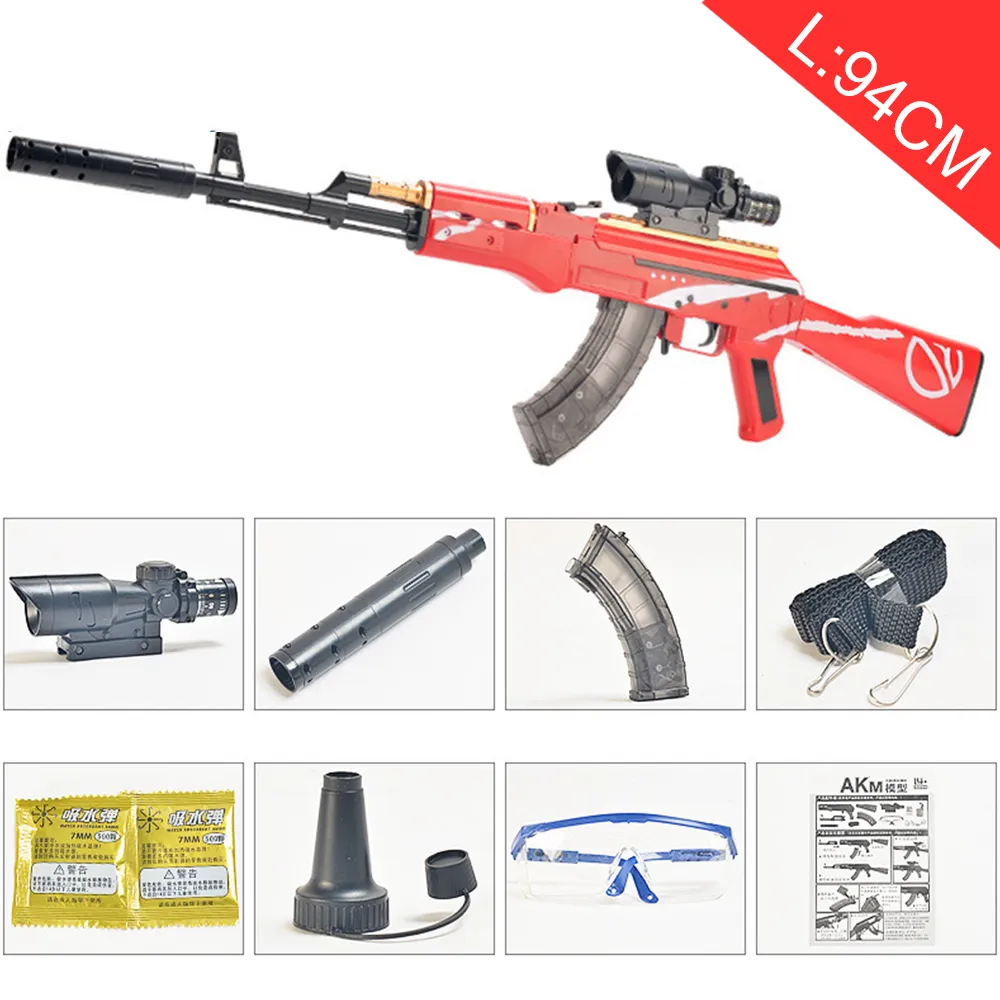 Assault Manual Rifle AK 47 Water Bullet Shooting Boys Outdoor Toys Sniper  Arms Weapon Airsoft Air Guns Gift With 20000 Bullets From Model_inflatable,  $42.56