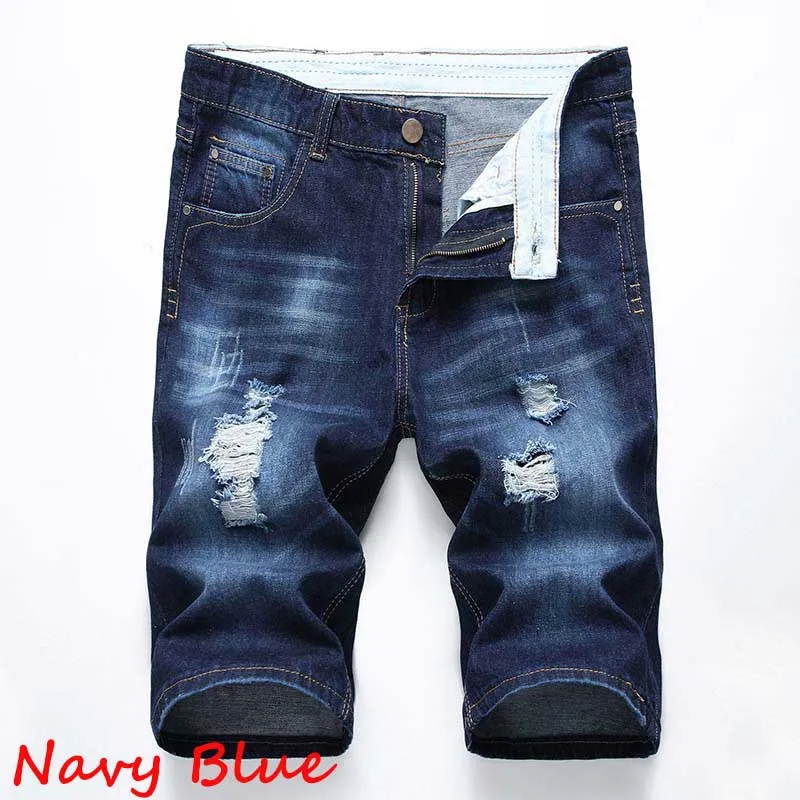 Hommes jeans courts pantalons de motard vêtements de mode en détresse skinny ripped trous de denim short denim de créateur 375