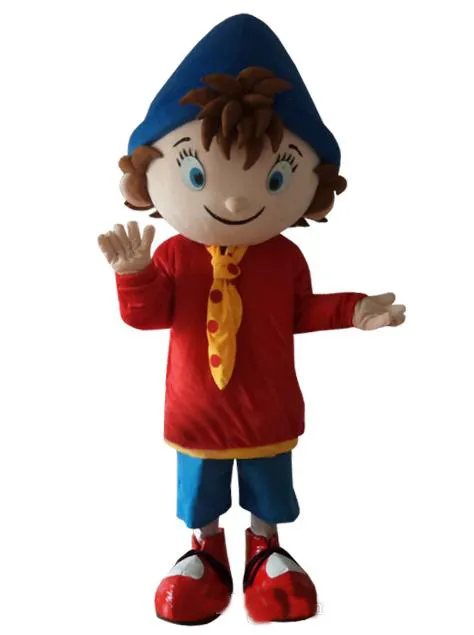 2019 Factory Directe verkoop Noddy Mascot Costume Carnival Costumes Boy Mascot Costuums voor volwassen grote blauwe hoed Halloween Purim Party Event