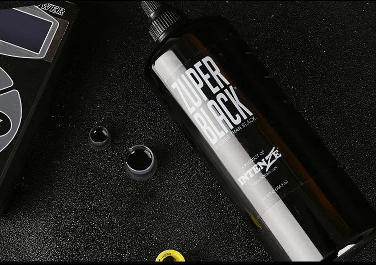 ZUPER BLACK Tattoo Ink Pigment For Permanent Tattoo, 12oz/360ml From