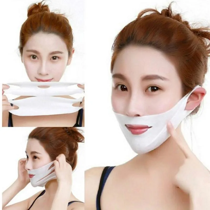 Instant Firming Face Lift Mask 4D Double V Line Facial Tension Masks Slimming Eliminate Edema Lifting Firm Thin Masseter