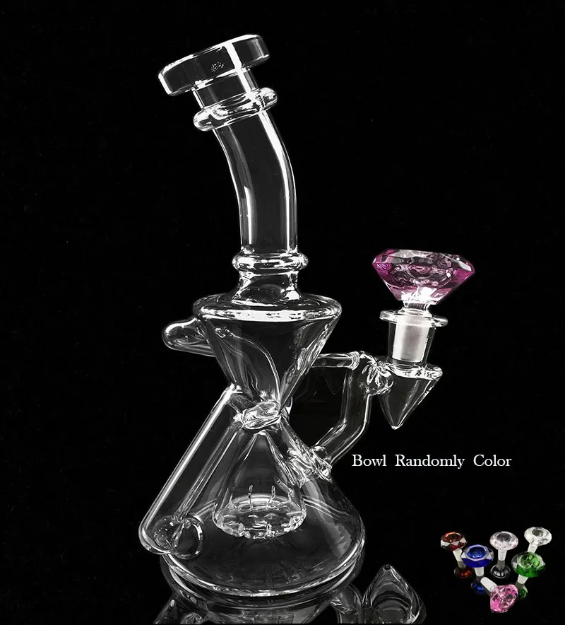 Klein Recycler Tornado Percolator Glass Bong Wax Pipe Bongs Water Pipes Oil Dab Rigs With Heady Quartz Banger Or Bowl