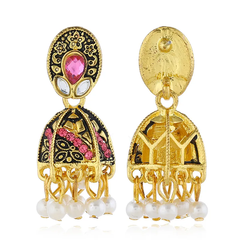 Wholesale-and Americans exaggerated wish bell Pendant Earrings national wind Earrings exploded Bohemian style