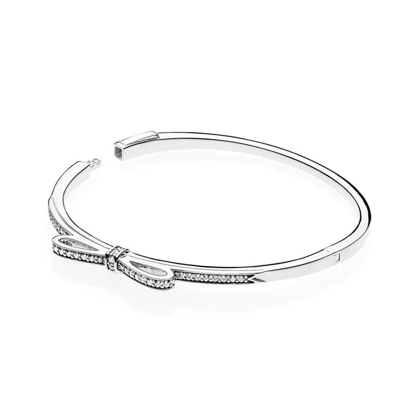 Chic Women 925 Sterling Silver Bracelet, U Shape Clasp Jewelry for