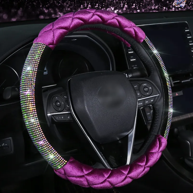 Kristall Auto Lenkrad Abdeckungen Universal Rosa Lila Bling Strass Lenkrad  Abdeckung Für Mädchen Autozubehör Von 56,82 €