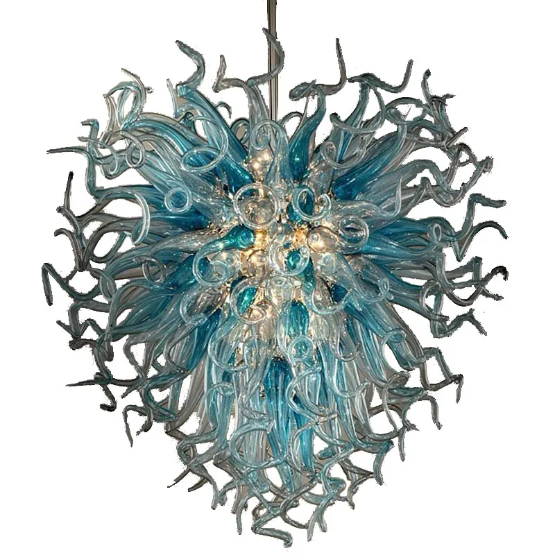 Vidro Estilo barata Art Pendant Light Living Room Hotel Lamp Decoração da mão soprado vidro Murano lustre de cristal Lamp