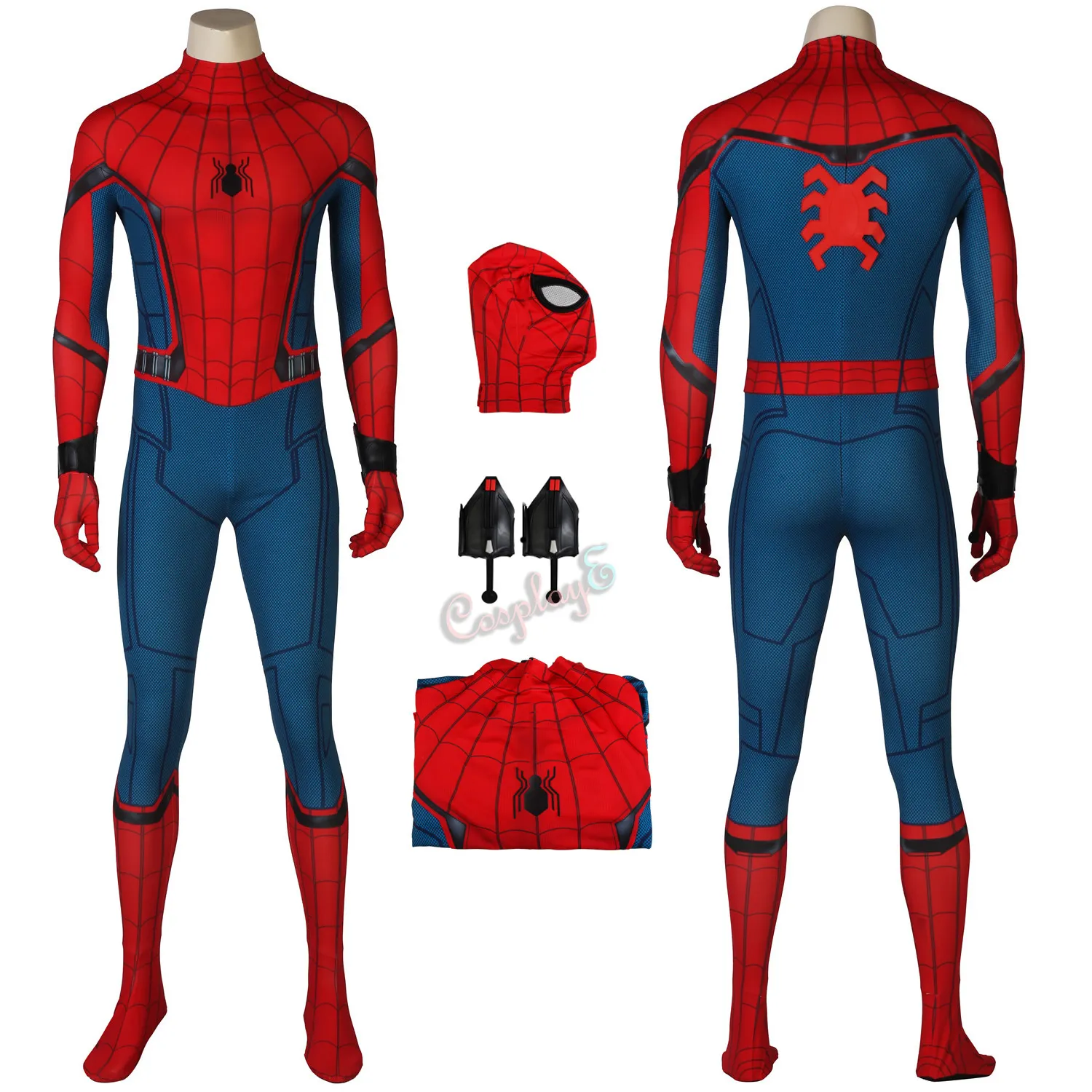 El Hombre Araña Del Traje De Spider Man: Homecoming Cosplay Peter Parker  Conjunto Completo Shade 3D Spandex De Fullbody Para Halloween De 50,79 € |  DHgate
