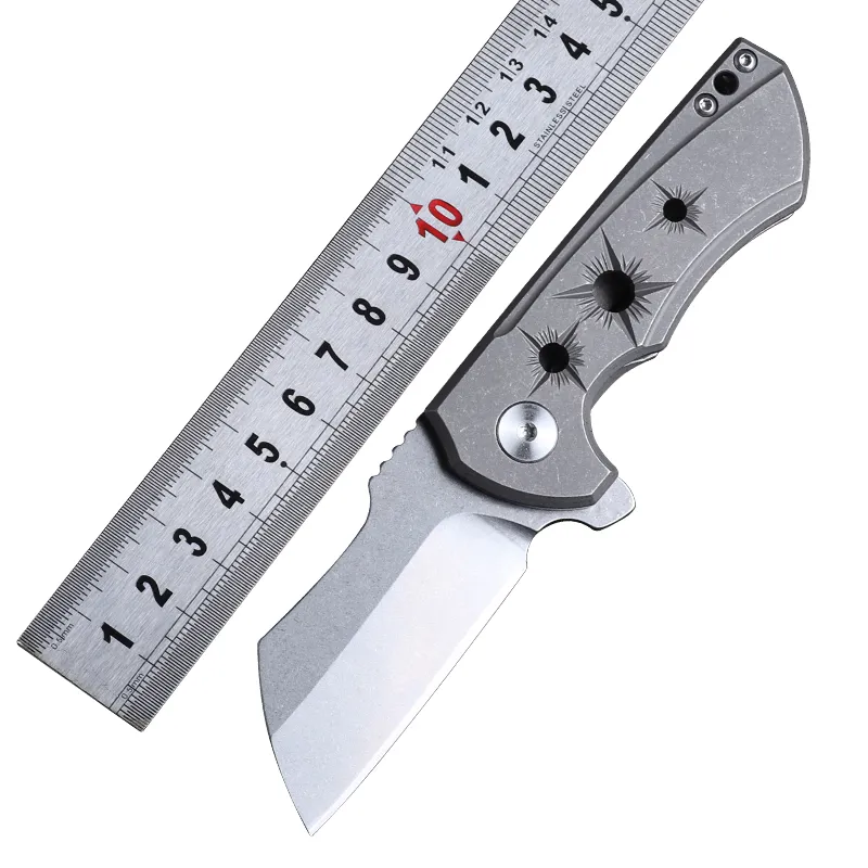 TC4 Титановый ручка карманной нож с ЧПУ процесс складной нож D2 D2
