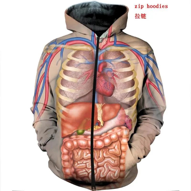 Mens Hoodies Sweatshirts 2021 Humanity Human Body Structure
