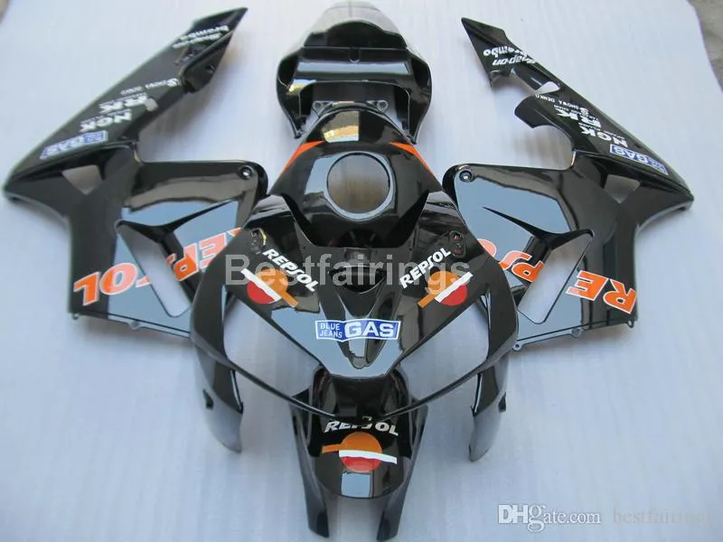 Injection mold free 7 gifts fairing kit for Honda CBR600RR 05 06 black fairings set CBR600RR 2005 2006 FF23