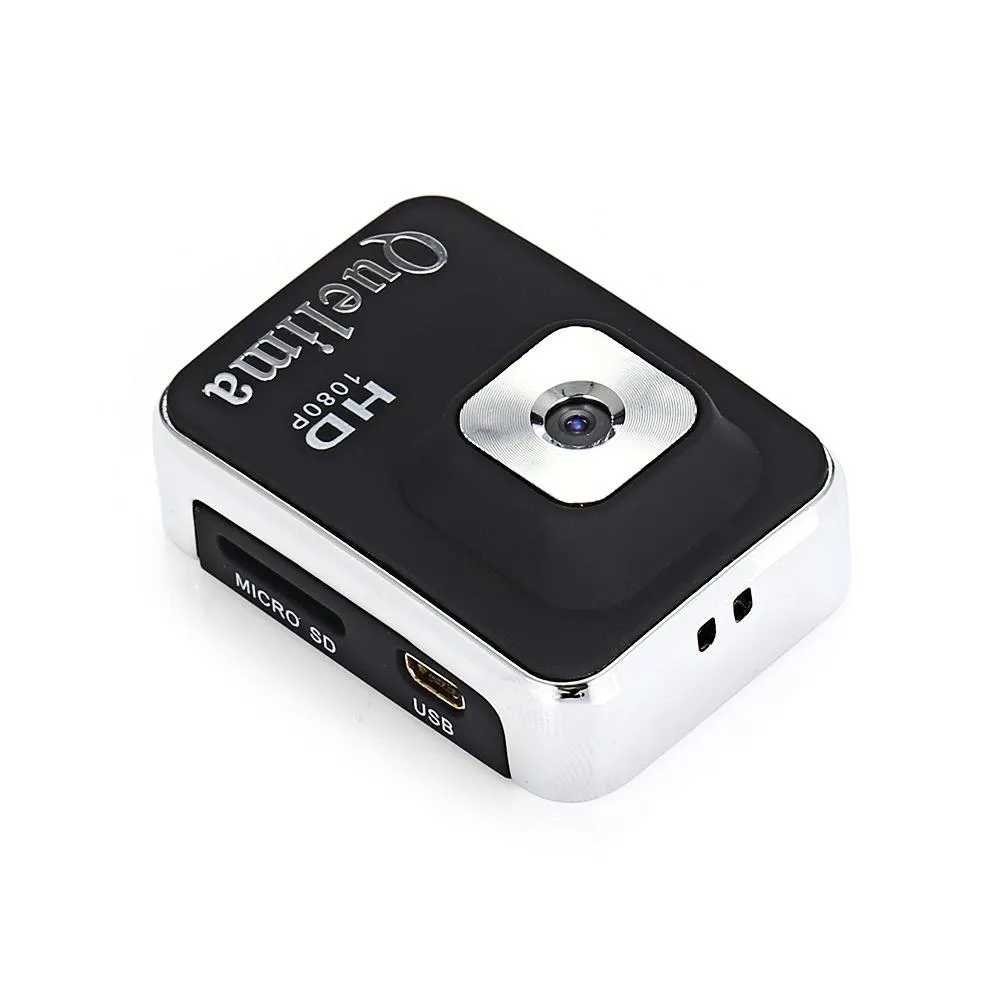 Quelima A3S Mini Car DVR 120 Degree Wide Angle FOV 1080P DV Camera Full HD Loop cycle Recording Motion Detection Black