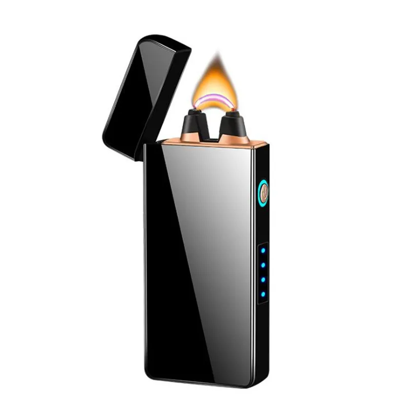 Neuestes buntes Zinklegierungs-USB-grobes Flammen-ARC-Ladungsfeuerzeug Tragbares innovatives Design für Tabakzigarettenzigarren Hohe Qualität DHL-frei