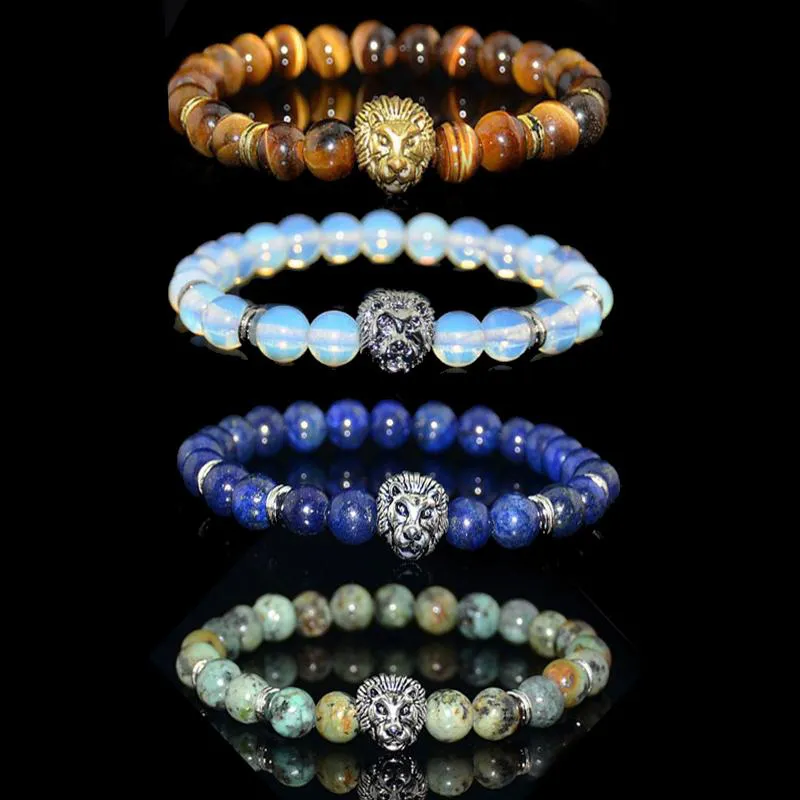 Moonstone Bead Bracelet Natural Gemstone Chakra Balanceamento Meditação Difusor de Óleo Essencial de Cristal Pulseira Presente dos Namorados