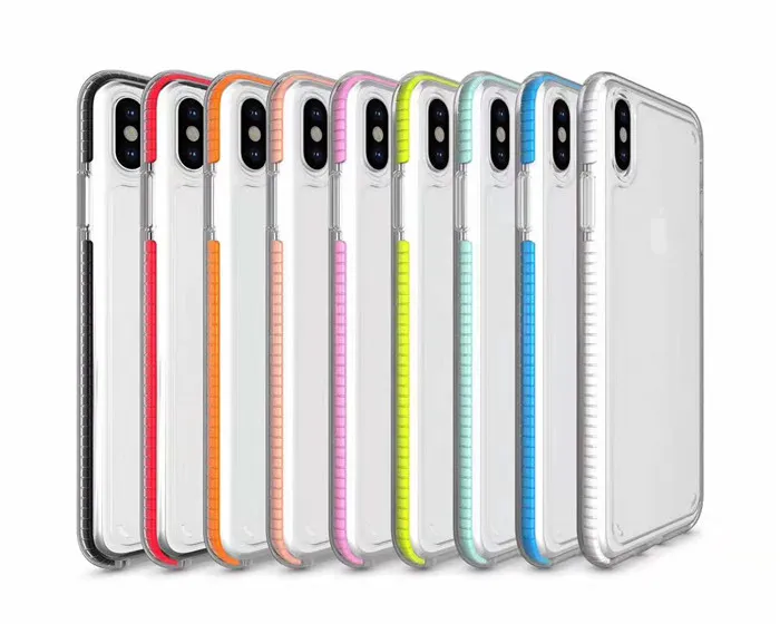 Shockside Dual Color Phone Fodraler Hybrid Robust TPU TPE Hard Slim Cover för iPhone 13 Pro Max 12 Mini 11 XR 8 Plus