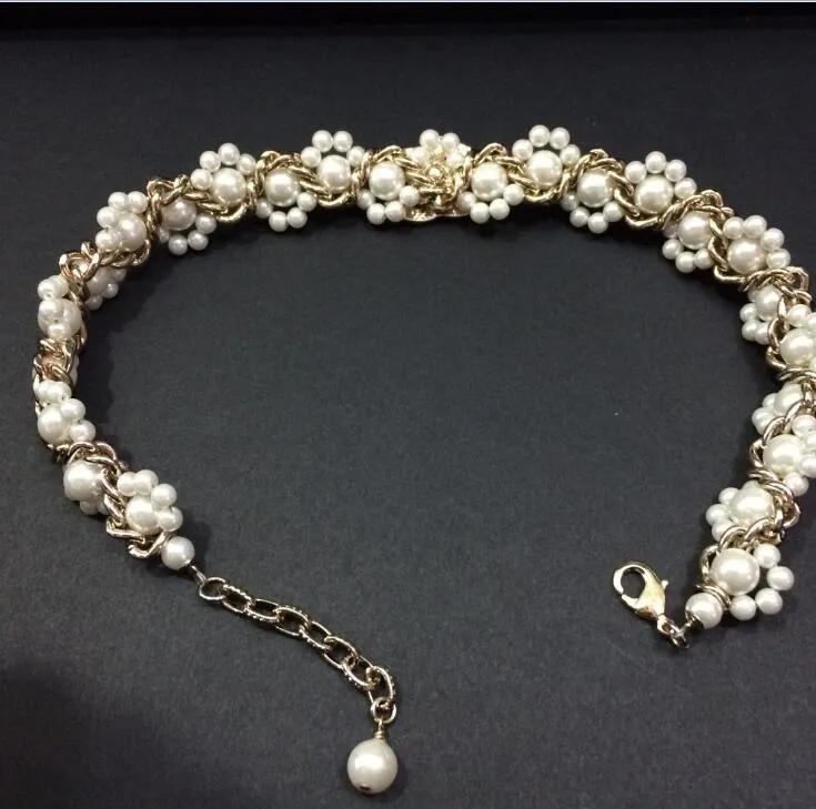 Collier de créateur de perles de mode pour dame femmes fête amoureux de mariage bijoux cadeau de fête des mères avec boîte