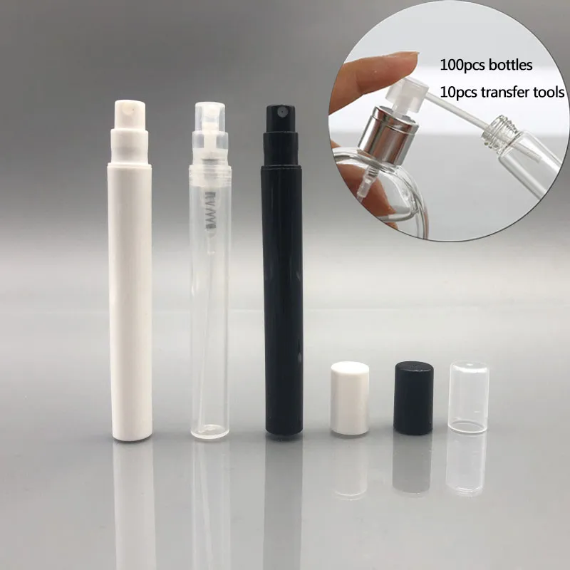 5ML Clear Plastic Empty Pump Spray Atomizer Bottle Refillable For Perfume Essential Oil Skin Softer Sample Container Reuseable Gift Bottle