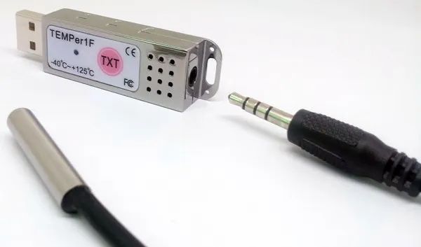 TEMPer1F USB Waterproof Thermometer PC Temperature Sensor For Computer ...