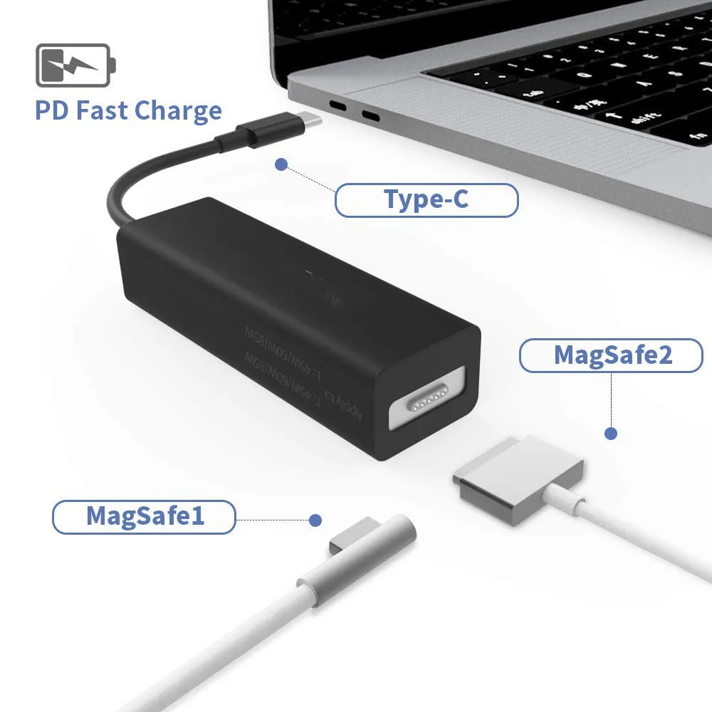 Cavo Di Ricarica USB-C A MagSafe 1L 1.8m Per MacBook Pro A1278 A1286 A1297 - WECOOACC
