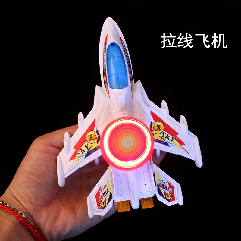 Aircraft Toy Model with Luminescent Pull-wire Luminescent Children's and Babies'Intelligence Toy Shop Wholesale