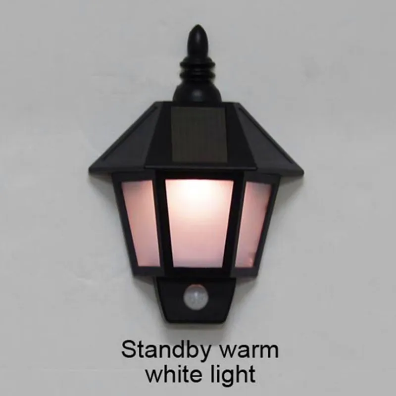 Solar Lights Outdoor Decorative 2 in 1 Solar Wall Sconce Torch Lighting with Flickering Flame 87 LEDs Motion