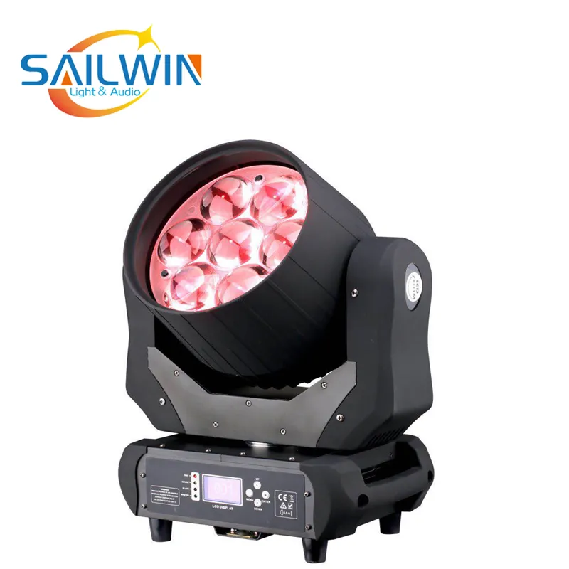 Hot sale stage disco DJ beam zoom wash 7x40w RGBW 4in1 DMX512 led moving head light