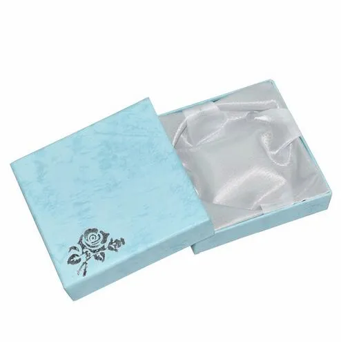 Bracelet en carton coffrets cadeaux carré avec bracelets de fleurs étuis de transport éponge et tissu à l'intérieur de couleur mélangée environ 9*9*2cm GB411