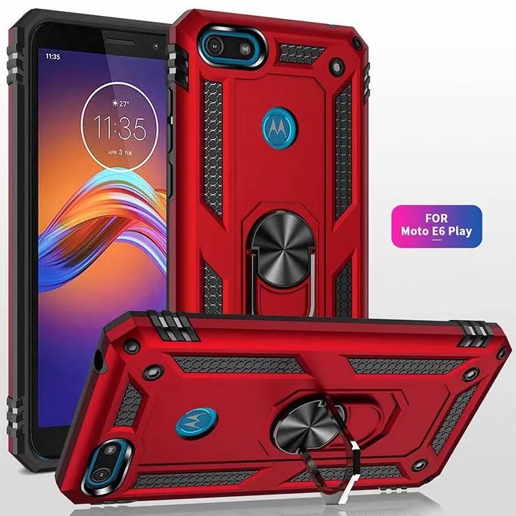 Military Shockproof Case For Motorola Moto G Power G8 G7 Power Play Plus Magnetic Ring Holder Phone Case For Moto E6 E5 Plus Play