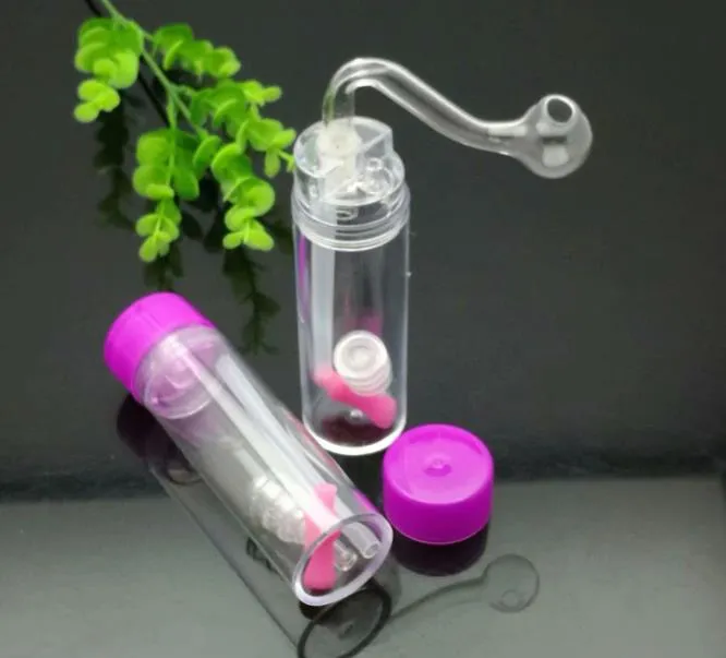 Hot-selling portable acrylic hand-held cigarette kettle Glass Bongs Glass Smoking Pipe Water Pipes Oil Rig Glass Bowls Oil Burn