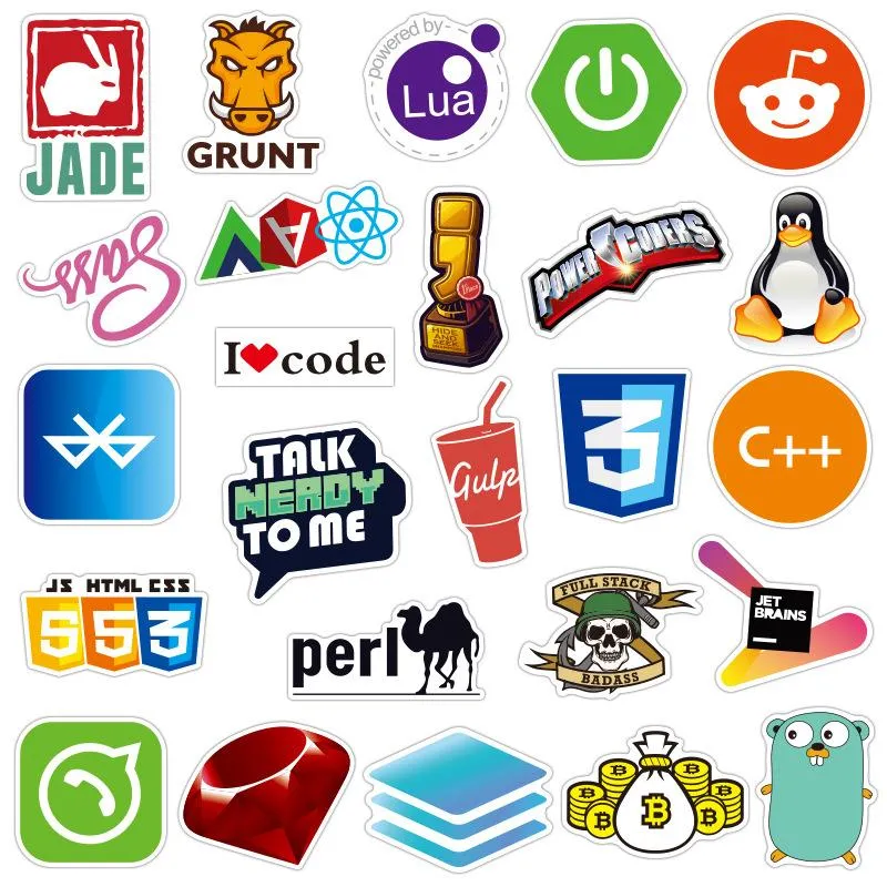 Waterproof Trolley Case Programmer Programming Fun Stickerss Cute ...