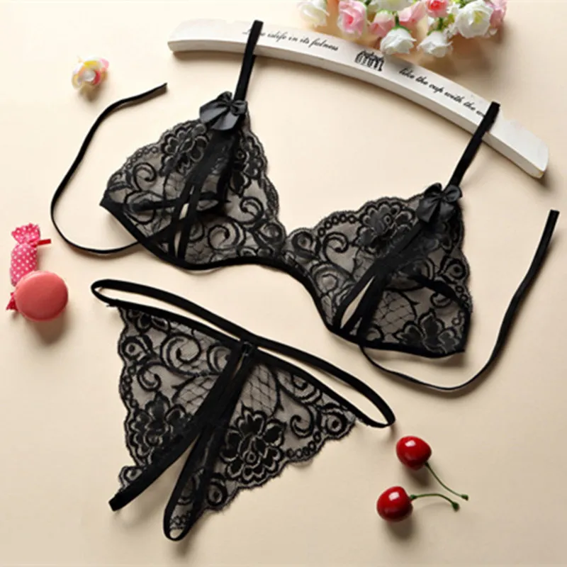 Plus Size Lace Lingerie Set With Open Crotch Bra And Panties Erotic Lace Underwear  Set For Women From Gaoshangs, $24.52