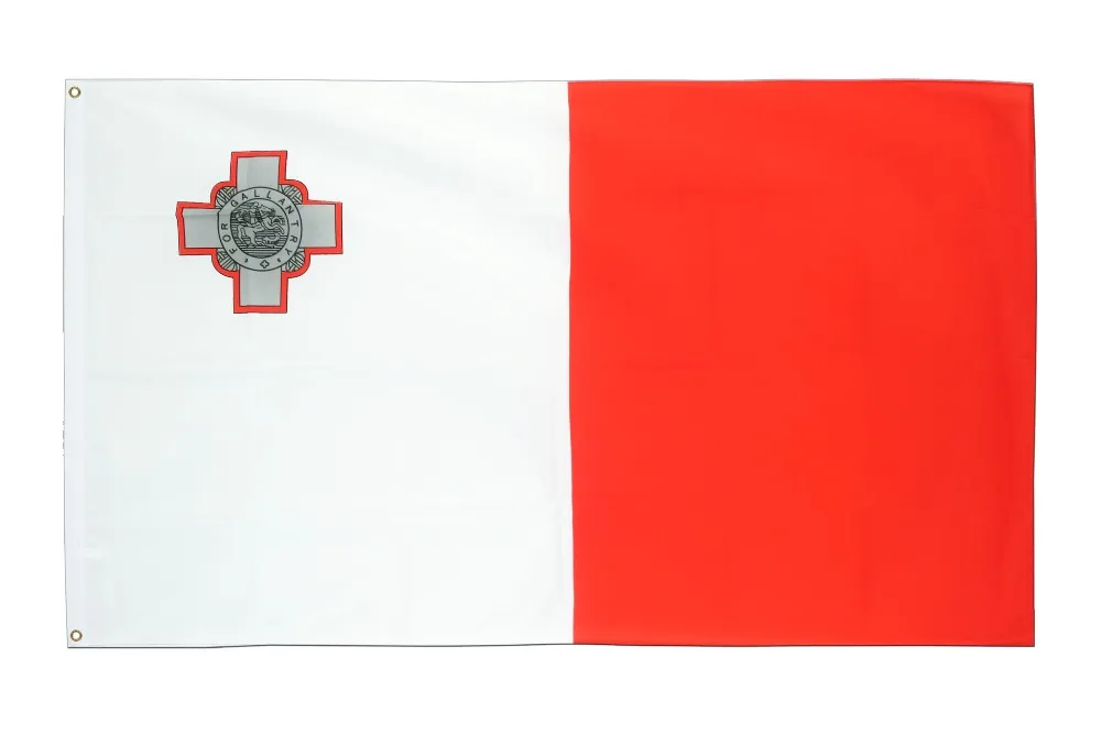 3 x 5 Fuß 90 cm x 150 cm MLT-Malta-Flagge, direkt ab Werk, 100 % Polyester