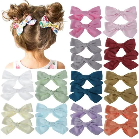 Kinder-Haarspangen, 32 Stile, Sommer-Mädchen, mit Blumenmuster, Haarbögen, Clip, Stoff-Klemme, BB-Clips, Haarklammern, Kopfbedeckung, Zubehör YPP223