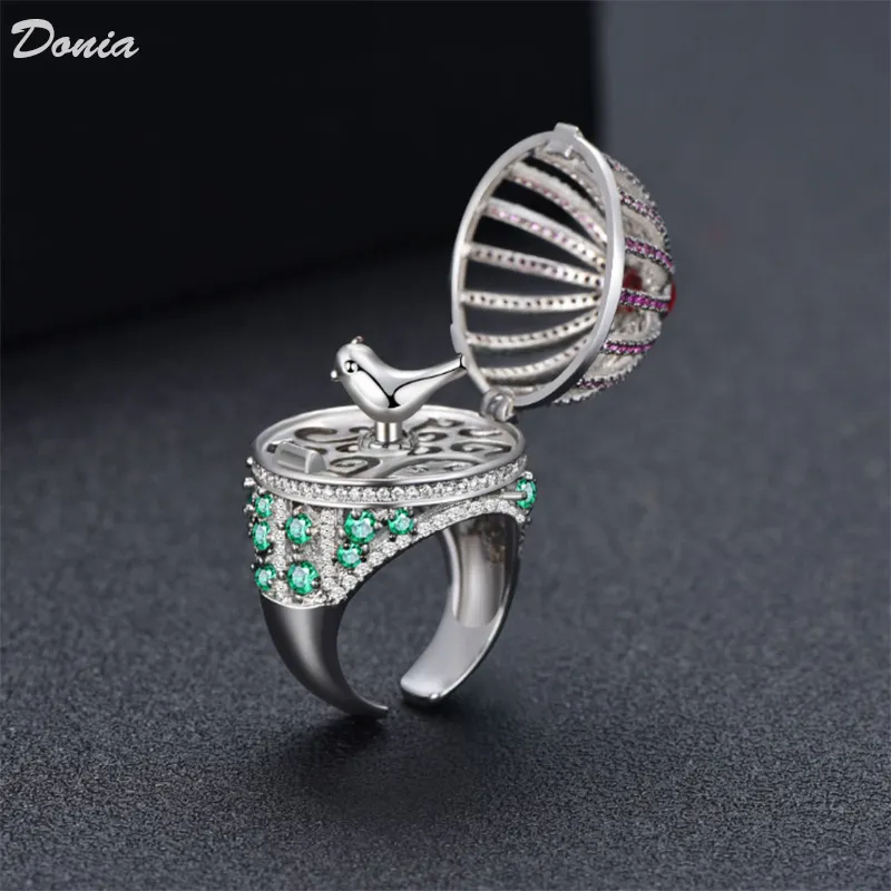 Save Big on Bulk Bird Cage Jewelry Donia Jewelry Luxury Ring Fashion Bird  Cage Copper Micro Inlaid Zircon European And American Creative Designer  Hand