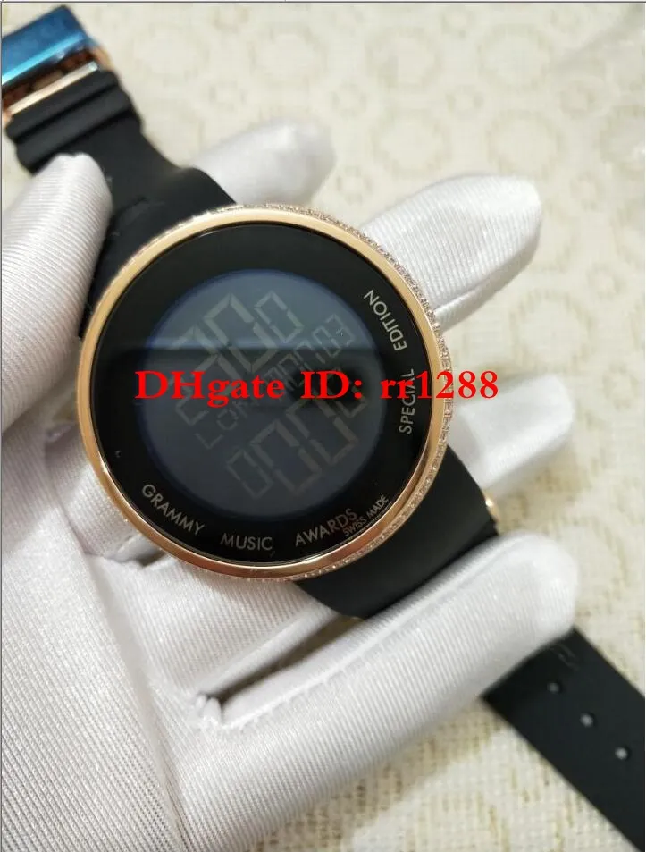 New High Quality Watch 114 Black PVD Rubber Strap 44mm Digital