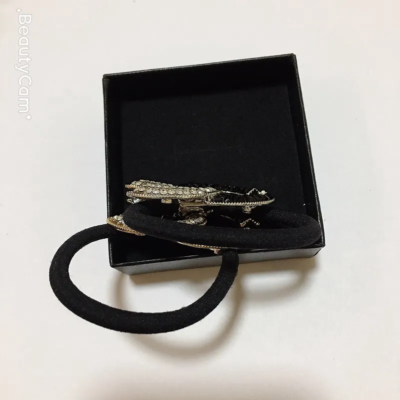 Two Color Diamond Alloy Rubber Bands C Hair Ring Head Rope Hairpin For