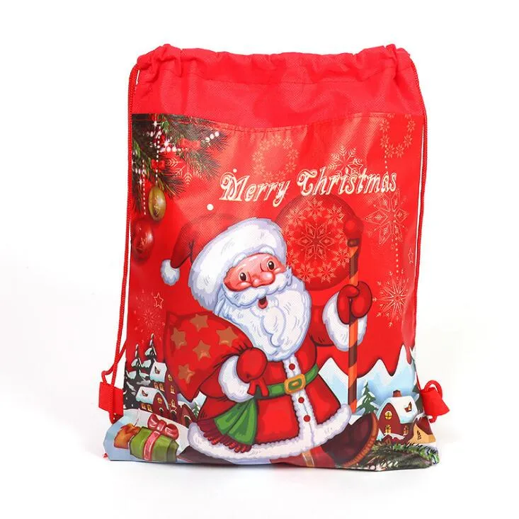30 sacchetti regalo di Natale, 2 misure, con coulisse, sacchetti di Natale grandi e medi per Natale, compleanni, feste (01