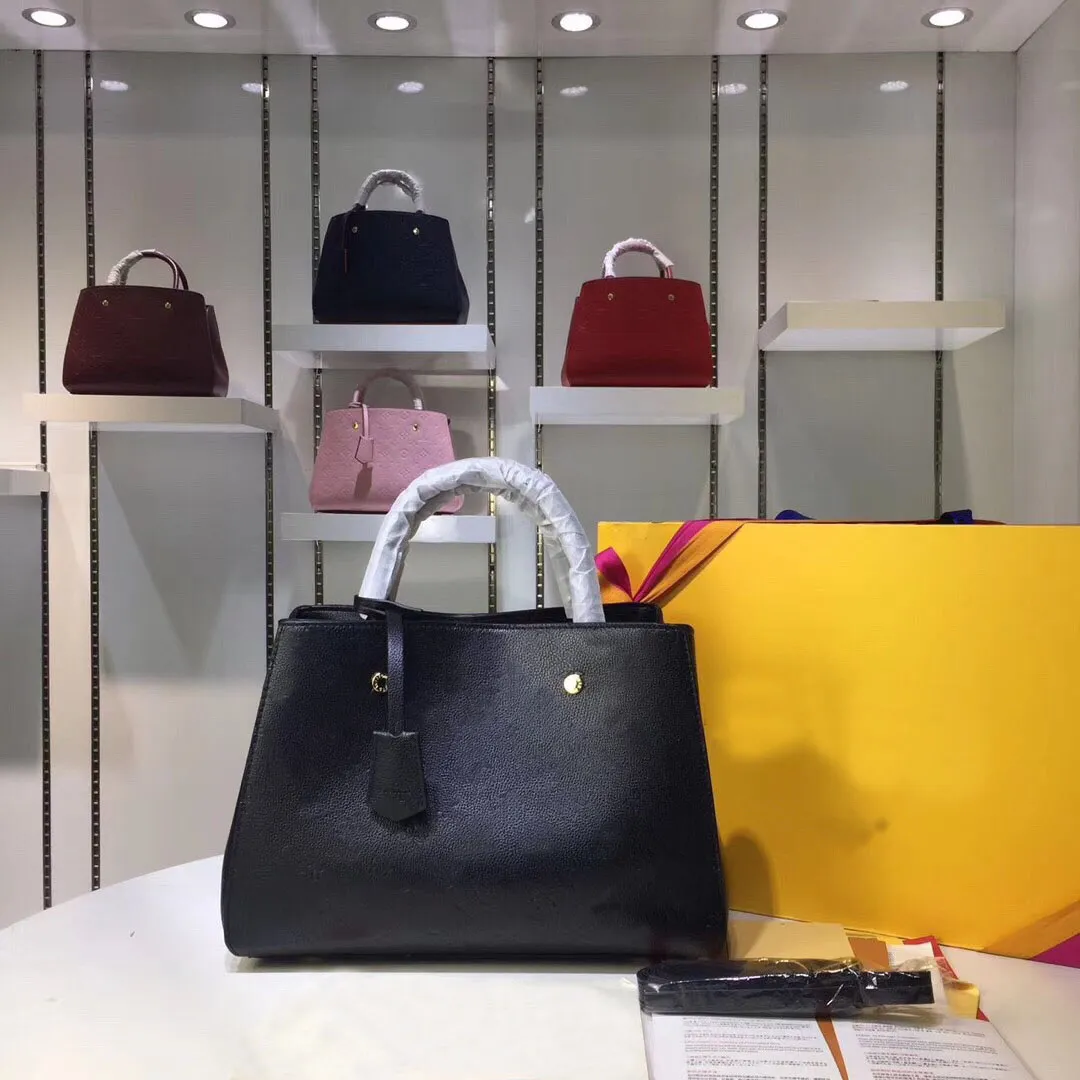 Original High Quality Designer Luxury Artsy Handbags Purses MONTAIGNE Bag Women Tote Brand Letter Embossing Genuine Leather Shoulder Bags